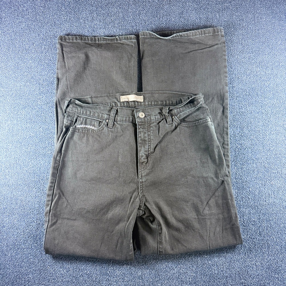 Levis 512 Perfectly Slimming Bootcut‎ Jeans Black Denim Womens 12M Mid Rise